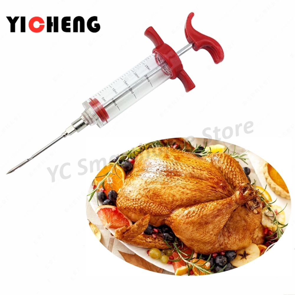 Kitchen Helper Gadgets - 1Pcs Marinade Injector Seasoning Syringe Barbecue