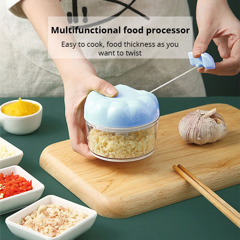 Kitchen Hand Gadgets - 1pc Blue/Pink Manual Garlic Masher Hand