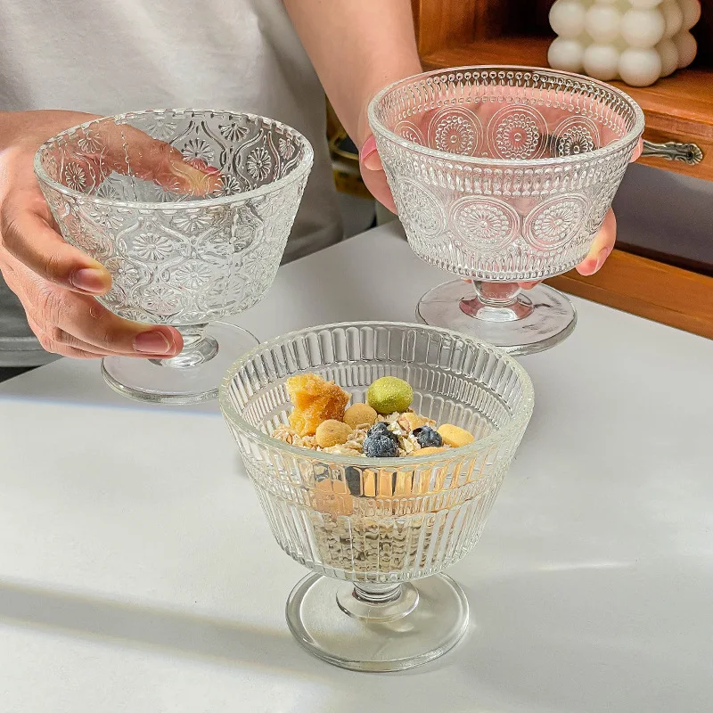 Kitchen Gadgets Vintage - Vintage Relief Flower Glass Cup Home