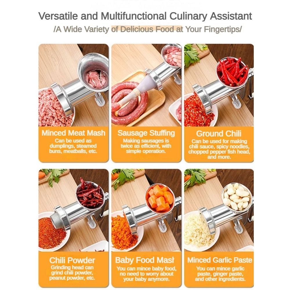 Space-Saving Manual Meat Grind - Kitchen Hand Gadgets review and price