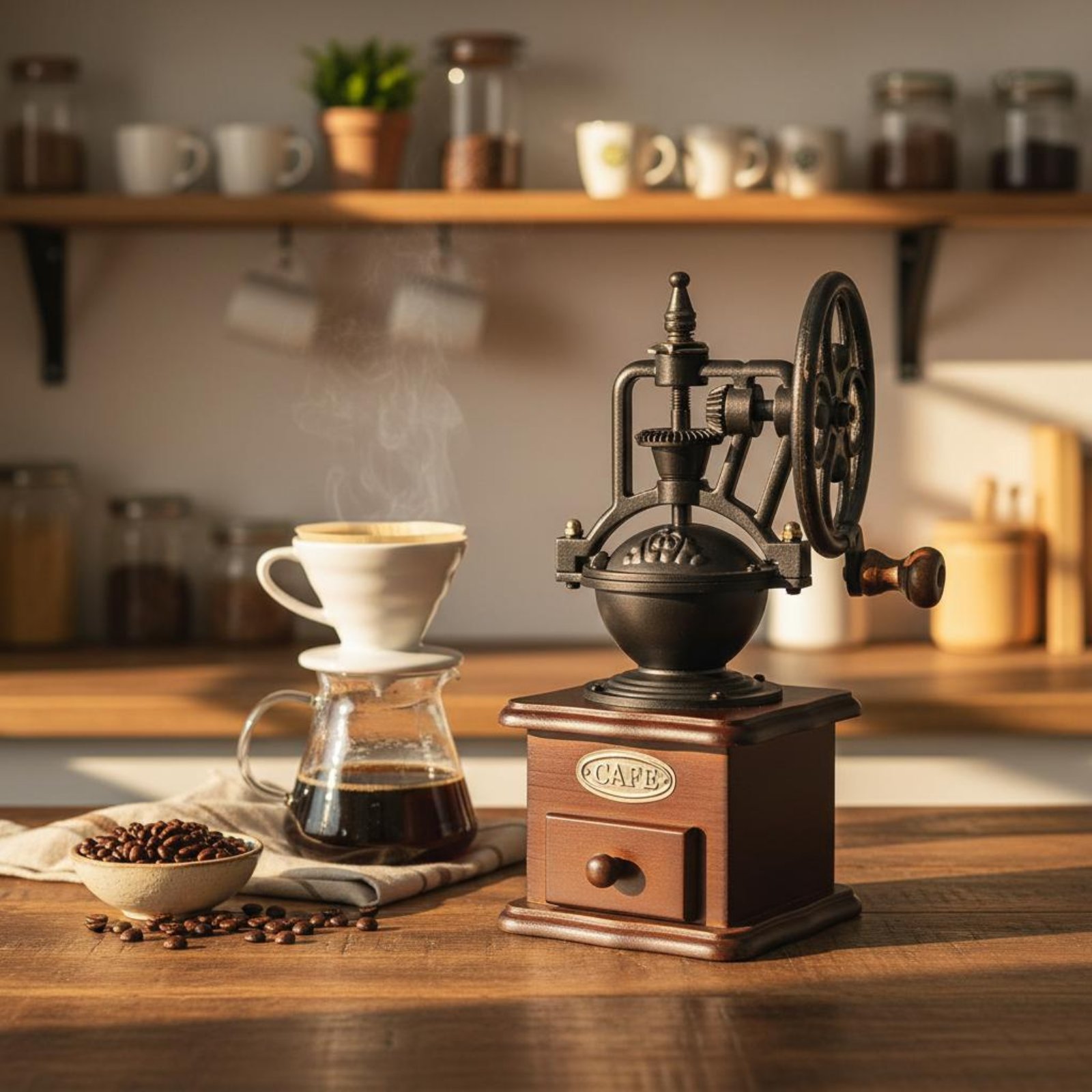Manual Amusement Wheel Coffee  - Kitchen Gadgets Vintage review and price