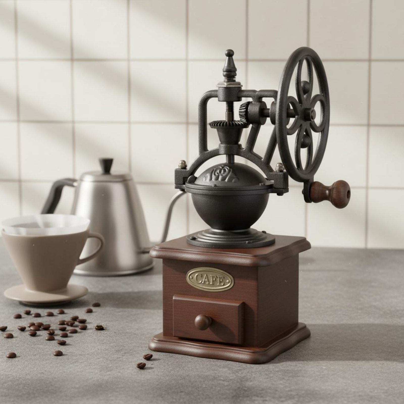 Manual Amusement Wheel Coffee  - Kitchen Gadgets Vintage review and price