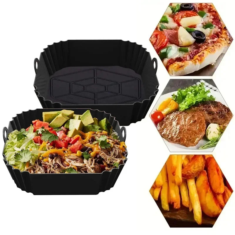1PC Silicone Air Fryer Basket, - Air Fryer Accessories review and price