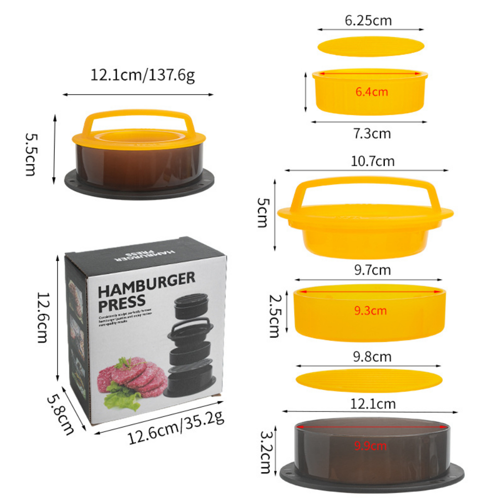 Round Hamburger Burger Press B - Kitchen Helper Gadgets review and price