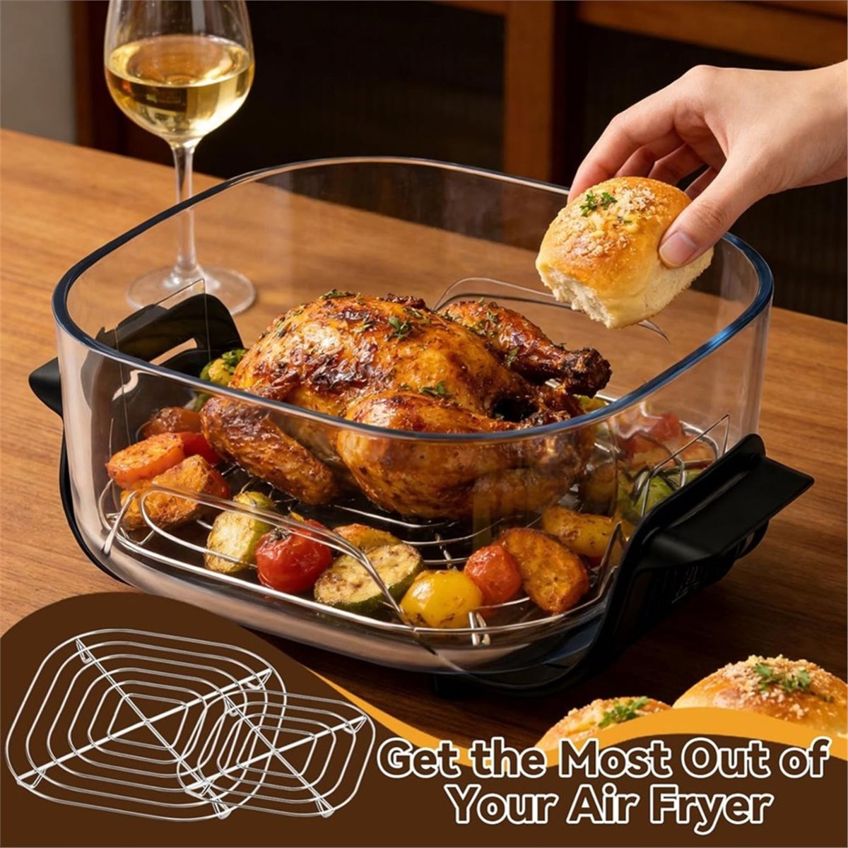 update. 3PCS Stainless Steel R - Air Fryer Accessories review and price