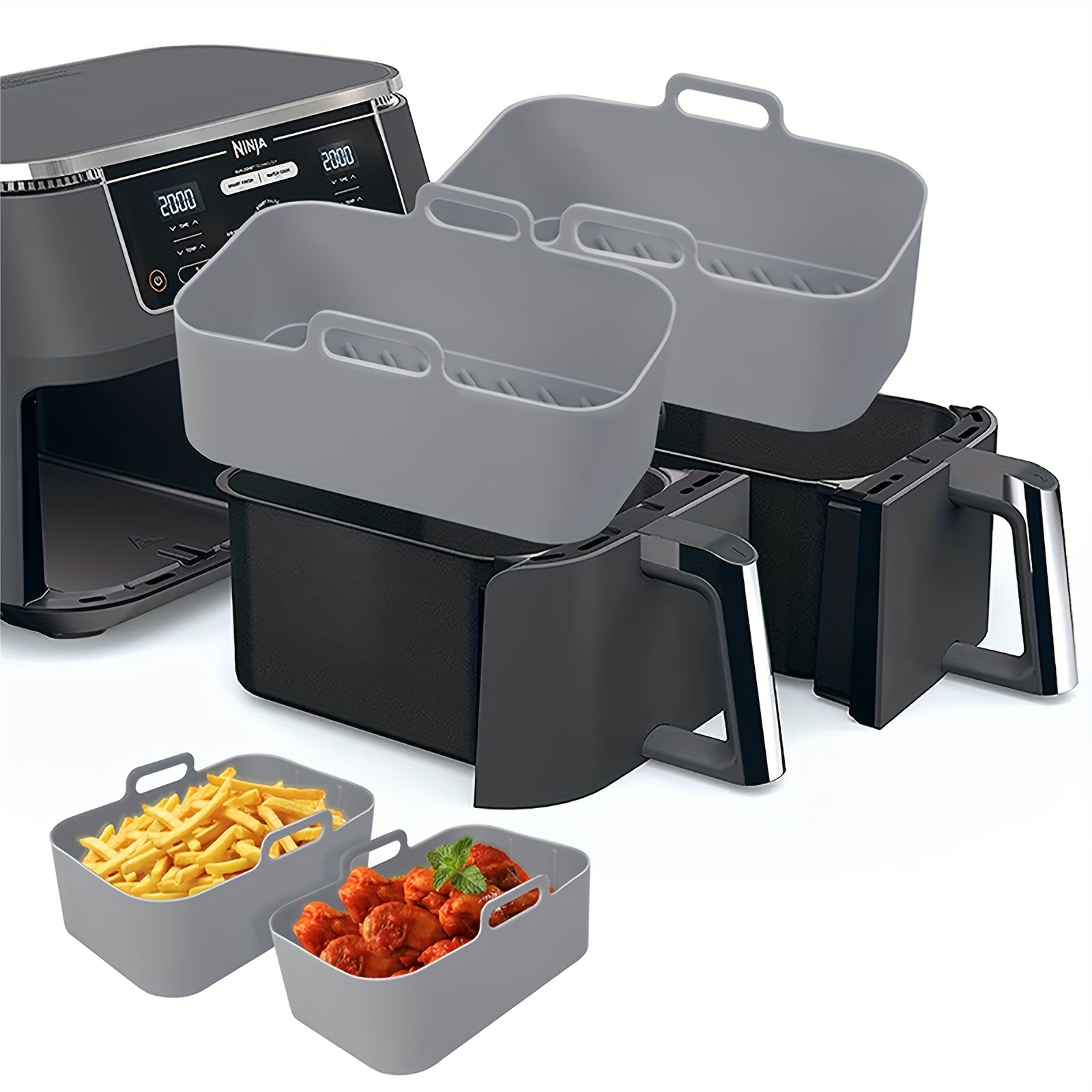 1/2Pcs Air Fryer Silicone Tray - Air Fryer Accessories review and price